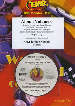 【輸入楽譜】2本のフルートとピアノまたはオルガン伴奏のための作品集第6巻/Naulais編曲:CD付
